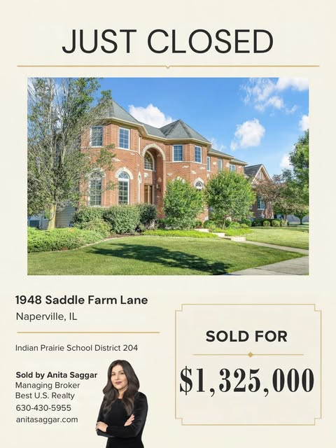 Just closed - 1948 Saddle Farm Lane, Naperville, sold for $1,325,000