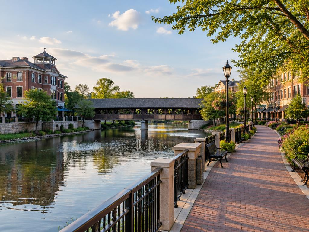 Architectural illustration for Naperville, not a property listing