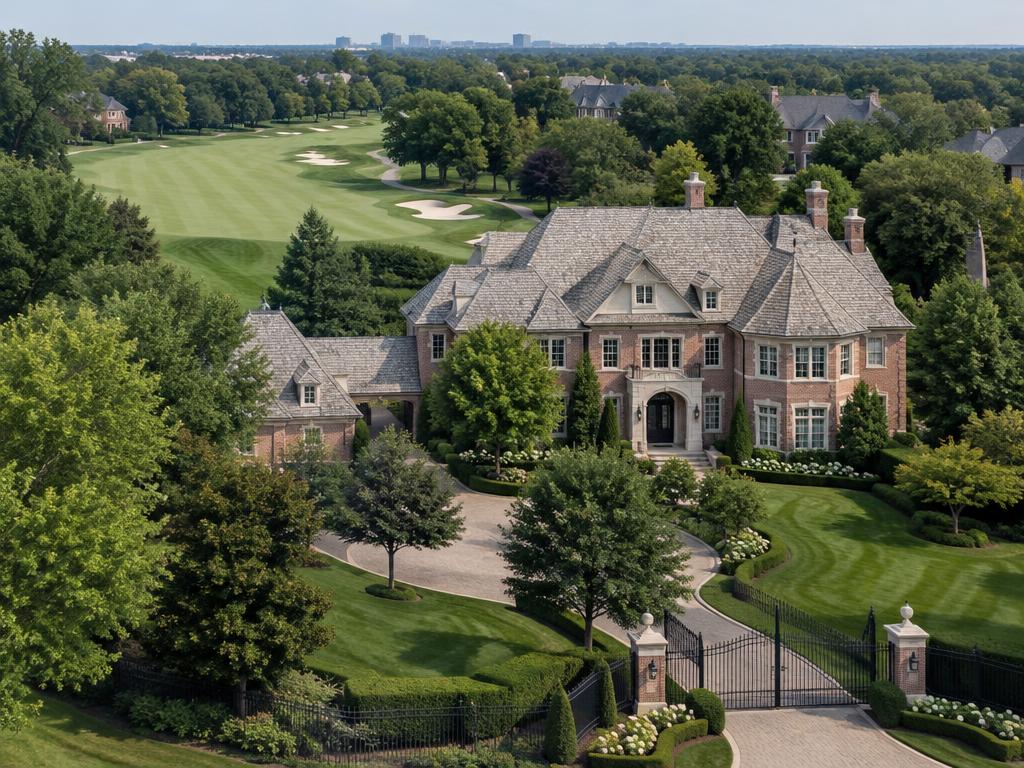 Architectural illustration for Oak Brook, not a property listing